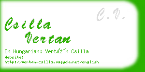 csilla vertan business card